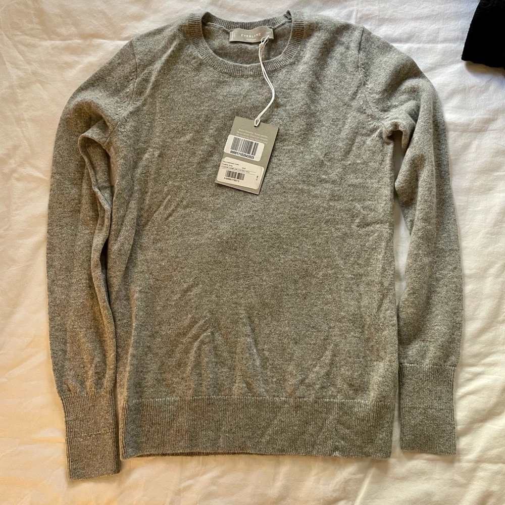 NWT Everlane Cashmere Crew grey sweater